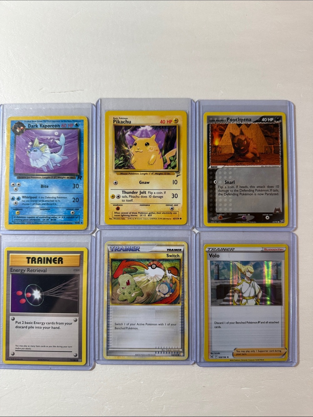 Pokemon Blue, Yellow & Brown Vintage Card Set